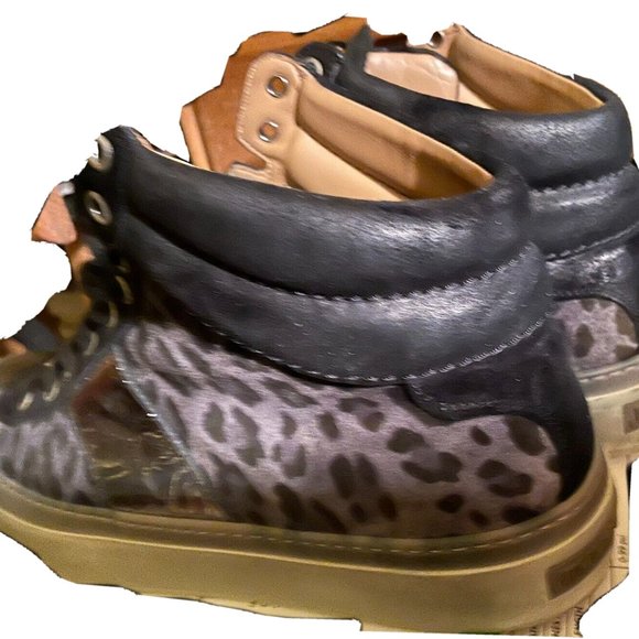 Jimmy Choo Belgravia Leopard men's black high-top sneakers US9 EU42 - Picture 3 of 12